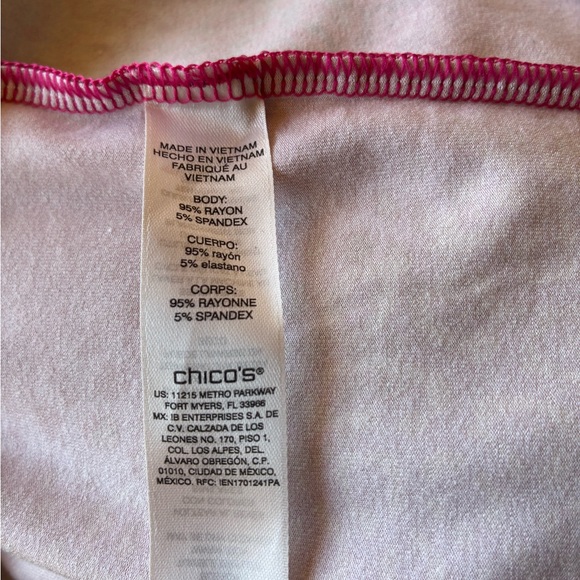 CHICO’S Sleeveless Orange/Pink/Brown Leopard Print Dress Size XS (0) - Picture 4 of 7